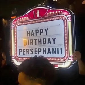 Placa de festa de aniversário, luz de LED para decoração de festa, placa de mensagem do Glorifier Club, placa VIP com logotipo personalizado, placa de quadro de mensagens para boate