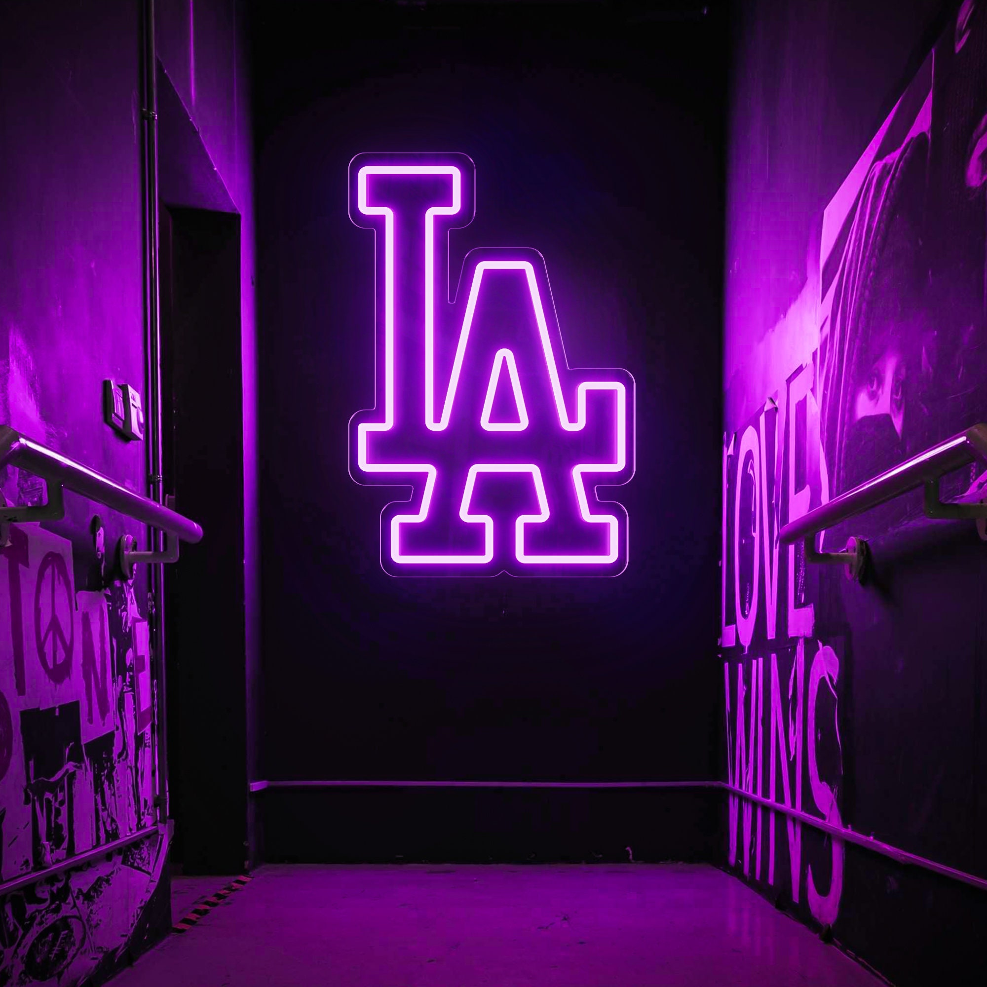 ロサンゼルス・ドジャース ネオンサイン、ガレージや男の隠れ家の装飾