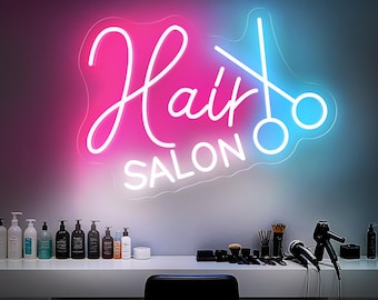 Hair Salon Neon Sign,Beauty Salon Sign, Custom neon sign,Salon logo sign,Beauty room Neon Sign, Hair Studio Neon Sign, Wall Decor,