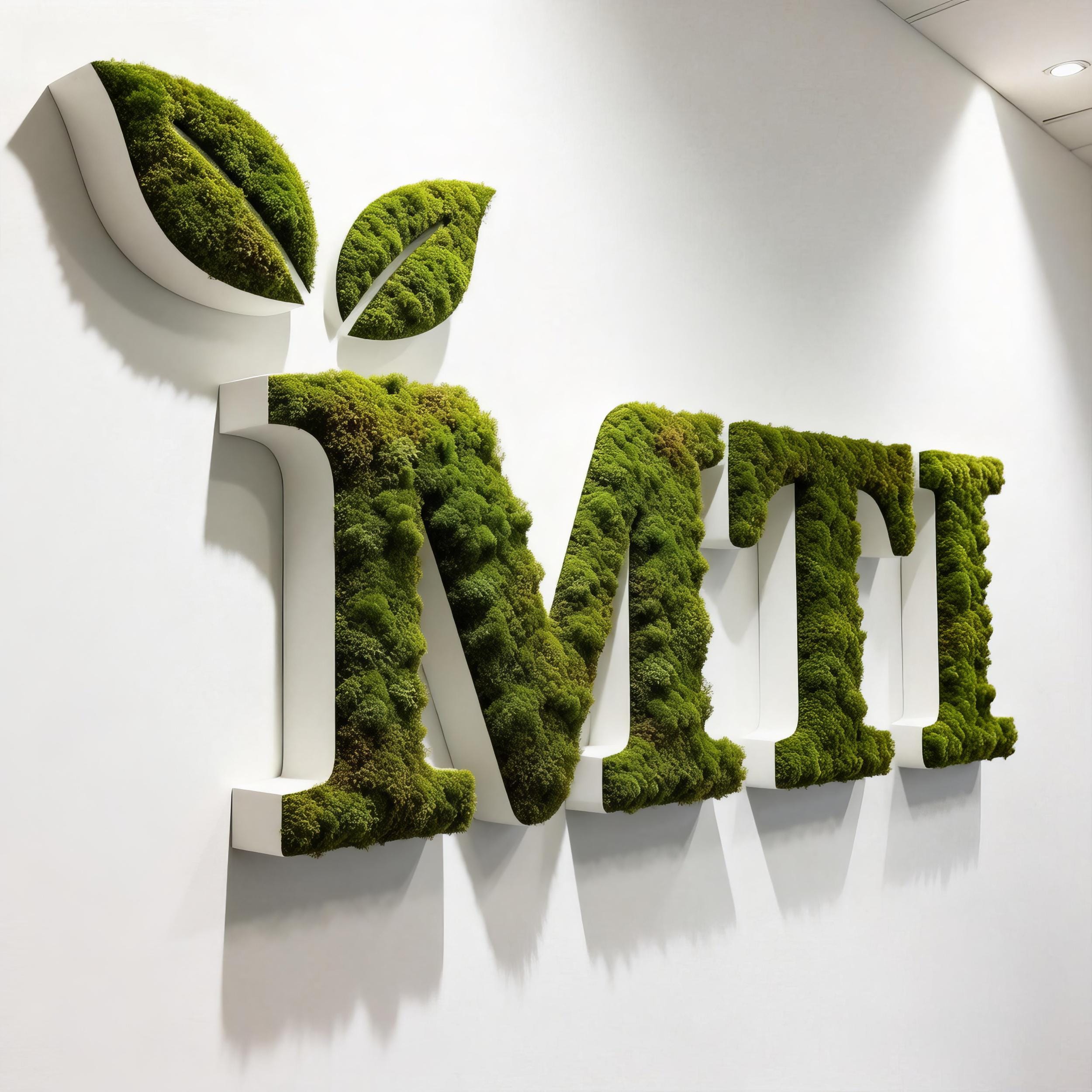 Custom Preserved Moss Logo Sign, Office Wall Art, Business Decor，moss ...