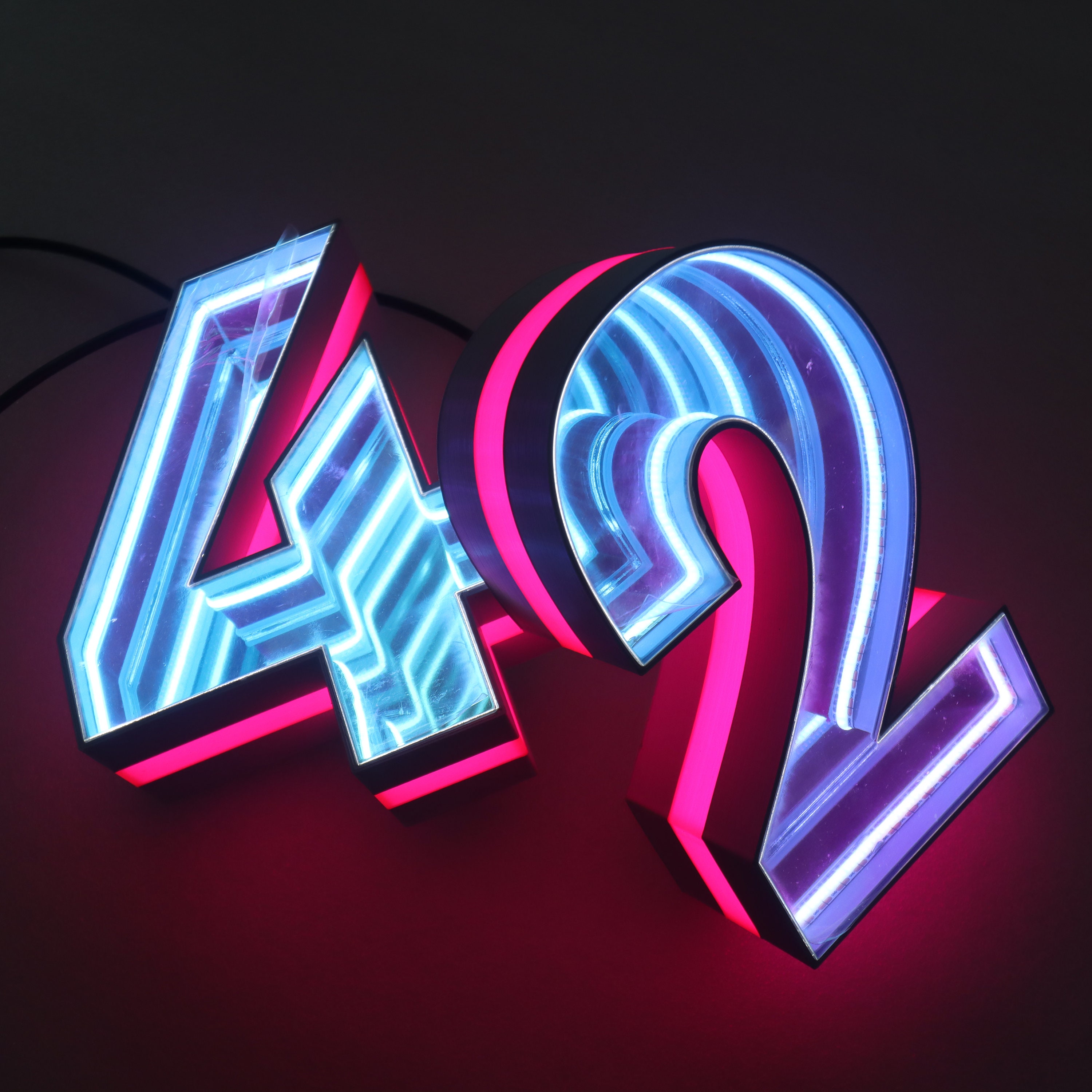 Infinity Mirror Sign,Custom Logo Sign,Light Up Logo Sign,Bar Sign,Advertising Sign,Infinity Mirror Letter Logo Sign For Personalized Sign