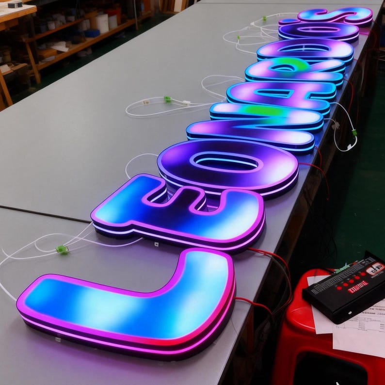 Light up Letter,rgb Sign,personalized RGB LED 3D Channel Letter Sign ...