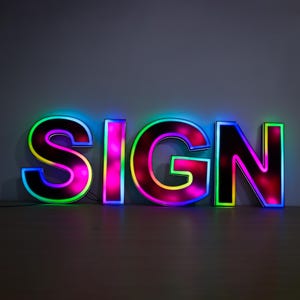 Letrero LED personalizado, letrero de tienda de tabaco, letras de canal LED, letras iluminadas al frente, letrero con letras retroiluminadas, letreros de oficina, letreros comerciales, letreros con letras en 3D