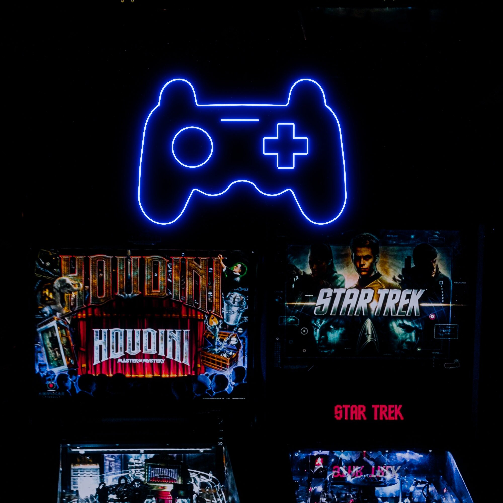ゲームパッドLEDネオンライトサイン、壁装飾ゲームコントローラー吊り 