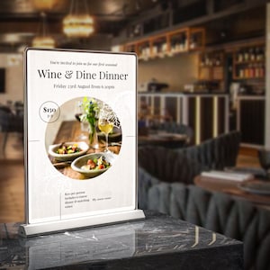 Display da tavolo con pannello luminoso pubblicitario bifacciale, poster pubblicitario con pannello luminoso a LED per menu di ristoranti personalizzati, espositore con pannello luminoso per ristoranti