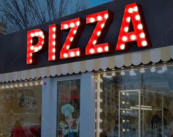 Custom Marquee Signs, Carnival Circus Lighting Letter, Yard Light Letters Sign,Metal LED Logo, Metal Bulb Letter,Business Logo Signs