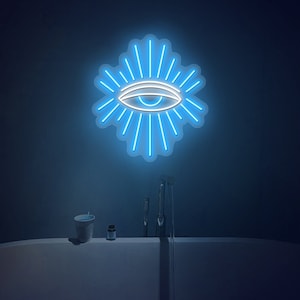 Evil Eyes Neon Schilder für Schlafzimmer Wanddekor, Eye Neon Sign,Neon Eye Sign, spirituelle Lichter, dekorative Lichter, Schutzamulett Neon Sign