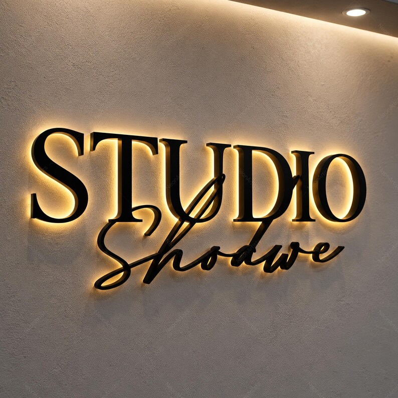 Led Sign,backlit Sign, Business Sign, 3D Metal Logo Sign,storefront ...
