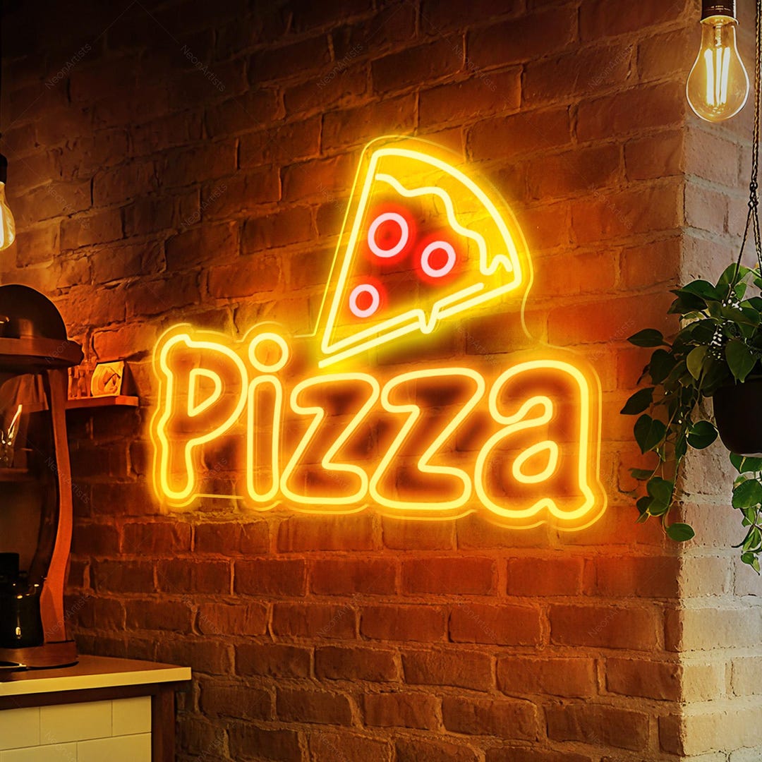 ピザネオンサイン、キッチンネオンサイン、開店祝いギフト、ファースト