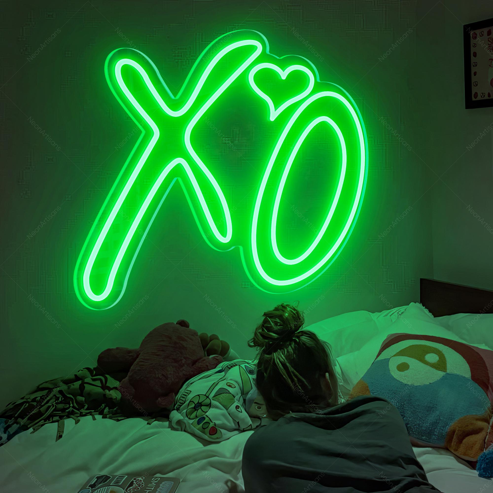 XO Neon Sign, Custom Room Neon Decor, XO Heart Led Neon Sign