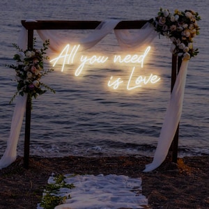 All you need is Love Neon Sign,Custom Neon Lights Decor,Wedding Neon Light, Personalized Neon Sign Custom,Valentines Day Gifts