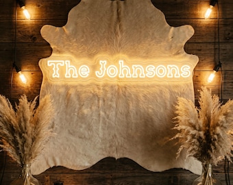 Neon Sign Wedding, Custom Neon Sign ,Last Name Neon Sign,Name Neon Sign,Wedding Backdrop Sign,Wedding Gift,Wedding Decor