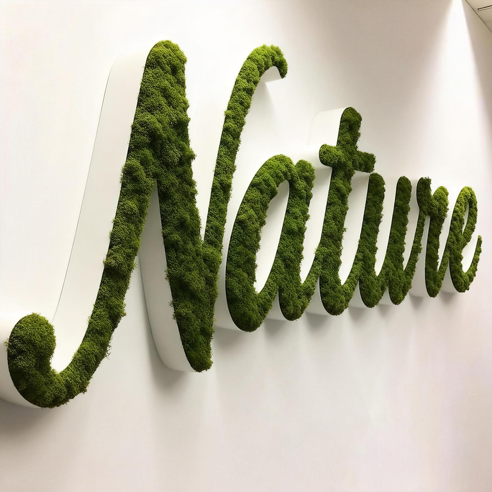 Custom Preserved Moss Logo Sign, Office Wall Art, Business Decor，moss ...