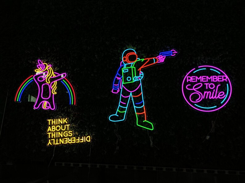 Custom Business Logo Led Neon Sign Neon Light Signs Neon Etsy