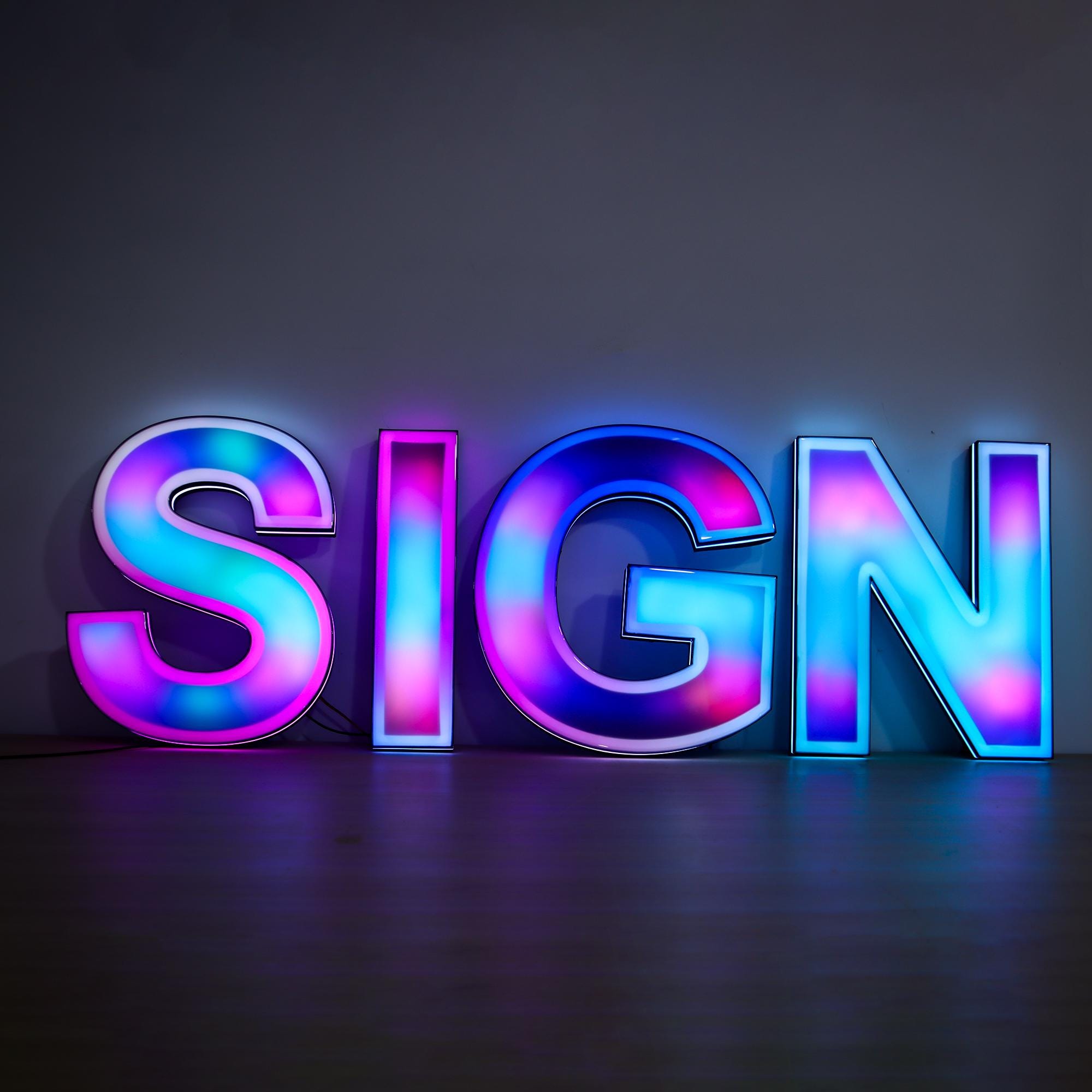 Letras de canal LED, letreros con logotipo personalizado para ...