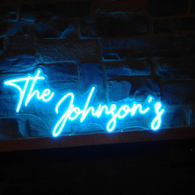Wedding Last Name Neon Sign Custom Neon Sign Mrmrs Name Etsy
