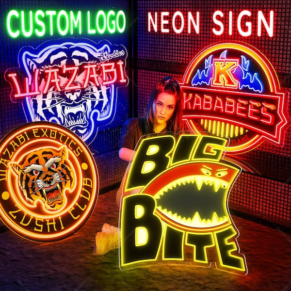 Neon Sign Custom ,Custom Business Neon Logo Sign,Neon Signs for Office Decor,Art Neon Decor,Custom Company Logo Neon Sign,UV Neon Logo