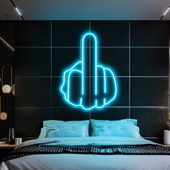 Mittelfinger Custom Neon Sign Lights Decor Game Room Wall, Decor Home  Personalisierte Geschenke von NeonArtists - .de