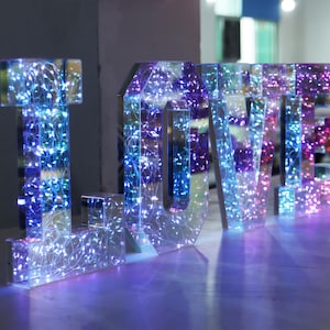 Letrero con letras grandes, letras iluminadas, letras iluminadas de la A a la Z, decoración para bodas y eventos, luces de marquesina, letrero con letras de amor, decoración para fiestas