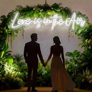 Love is in the Air Neon Sign| Custom Wedding Decor |Led Neon Sign Wall Decor| Led Sign Wedding Backdrop| Neon Sign |Personalized Gifts