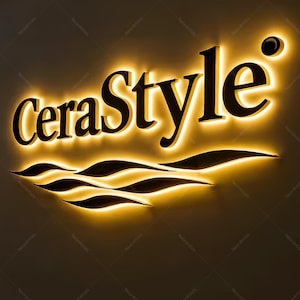 Advertising Sign,Backlit Logo Sign,Custom Illuminated Outdoor and Indoor Signage,Custom Office Wall Logo,Light up Metal Letters