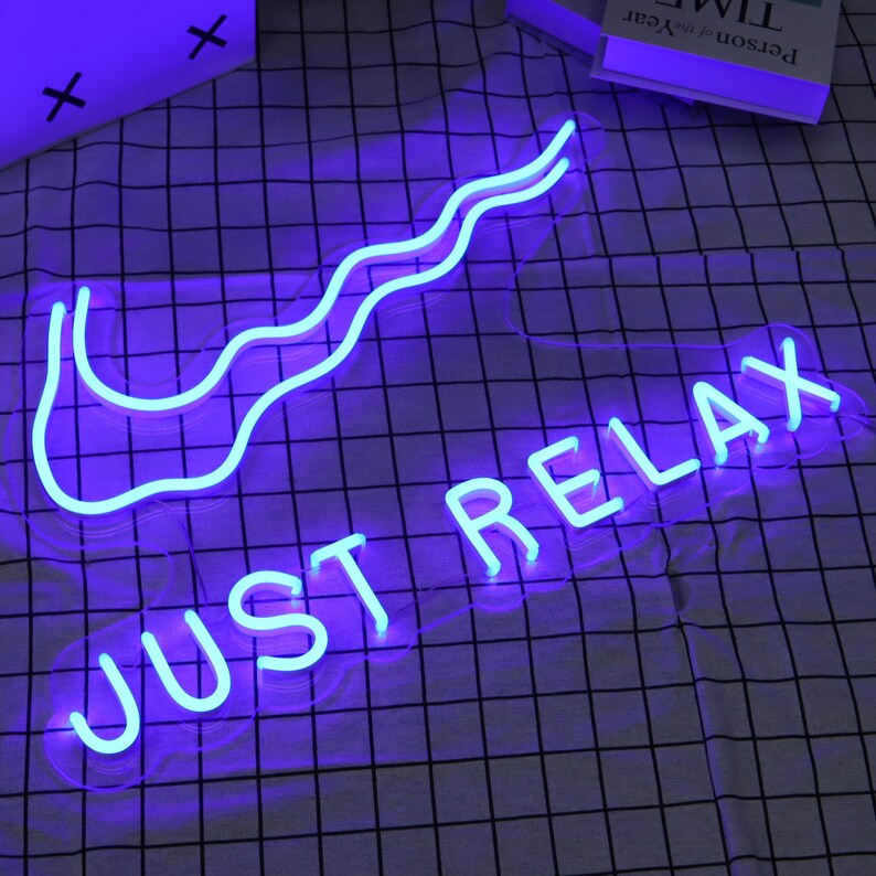 Just Relax Neon Sign for Neon Light Wall Decor Custom Neon Etsy