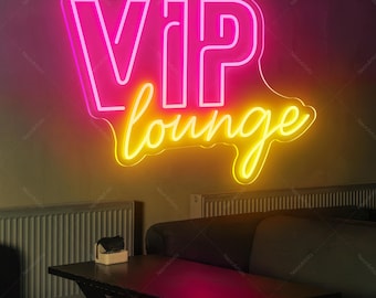 VIP Lounge ネオンサイン LED ネオンライト VIPルーム Amazon.co.jp: VIPラウンジネオンサインLEDネオンライト壁装飾