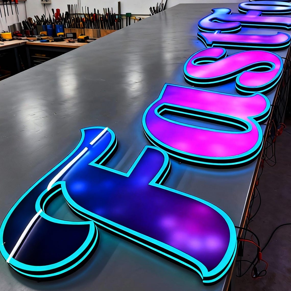 RGB Letter Sign,light up Letter,illuminated Logo Shop Custom Led Sign ...