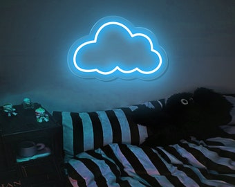 Moln neonskylt | Anpassad söt neonskylt | LED-ljus för babyrum | Namn neonljus molnform heminredning presenter till barnrum | Anime skyltkonst