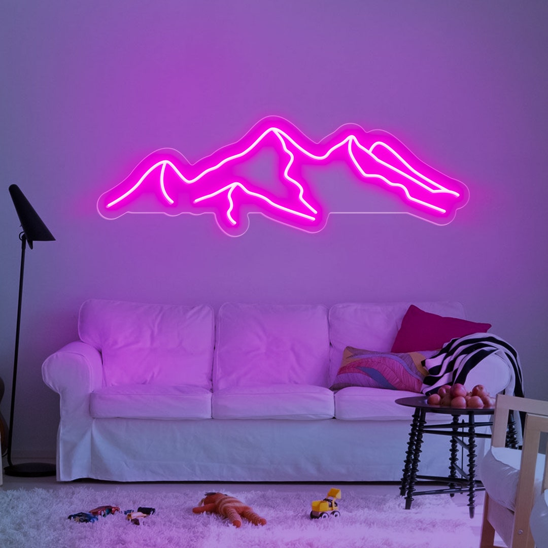 Mountain Peak Wedding Neon Sign Custom Neon Signneon Wall - Etsy