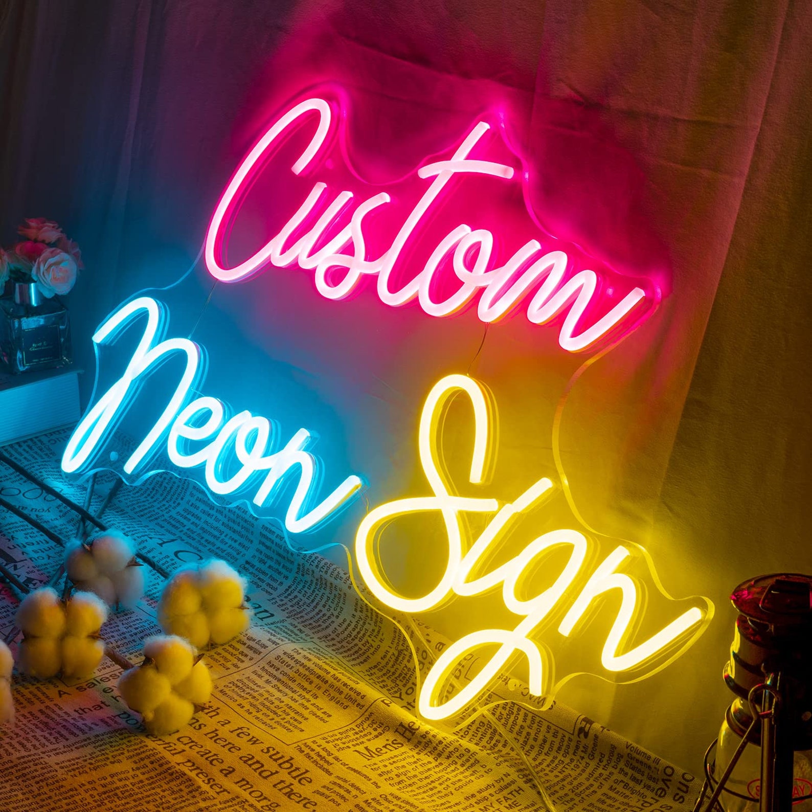 Custom Business Logo Led Neon Sign Neon Light Signs Neon Etsy