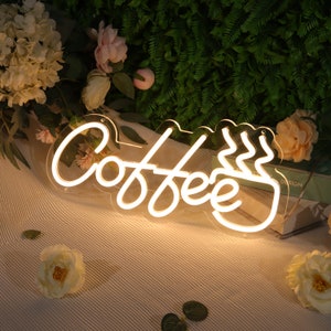 Coffee Neon Sign| Coffee Bar Led Sign| Coffee Neon Light| Coffee Cup Neon Sign|Cafe Neon Sign|Cafe Bar Decor|Shop Sign Cafe Neon Sign