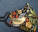 William Morris Strawberry Thief in Navy, Three Layer Fitted Face Mask With Adjustable Soft Elastic Ear Loops. Option for Nose Wire. 