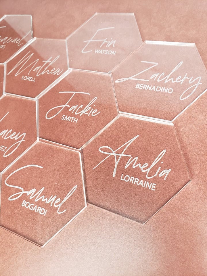 Acrylic Place Cards Etsy