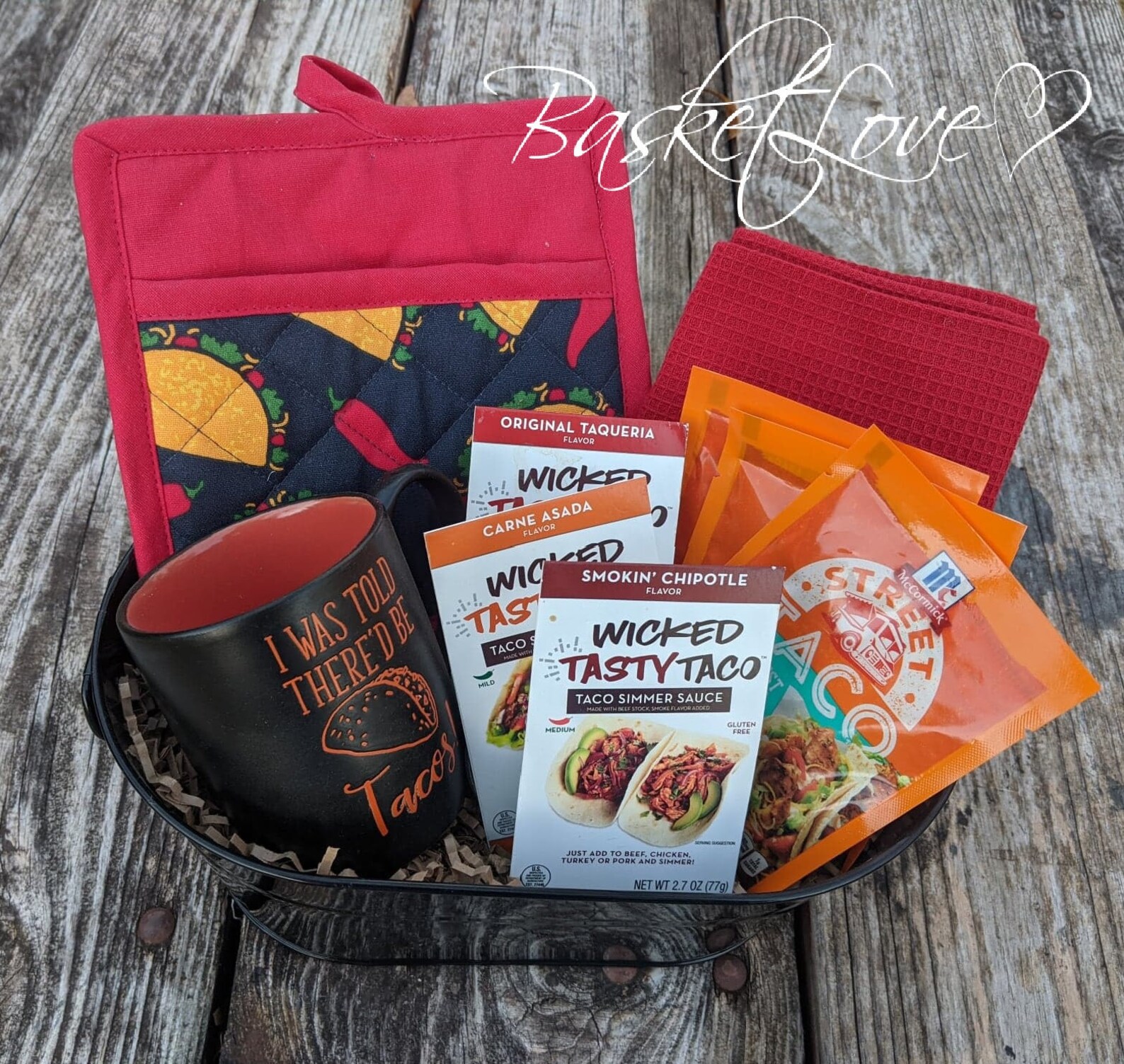 Men Taco Gift Basket/masculine Gift Set/practical Gift for Etsy