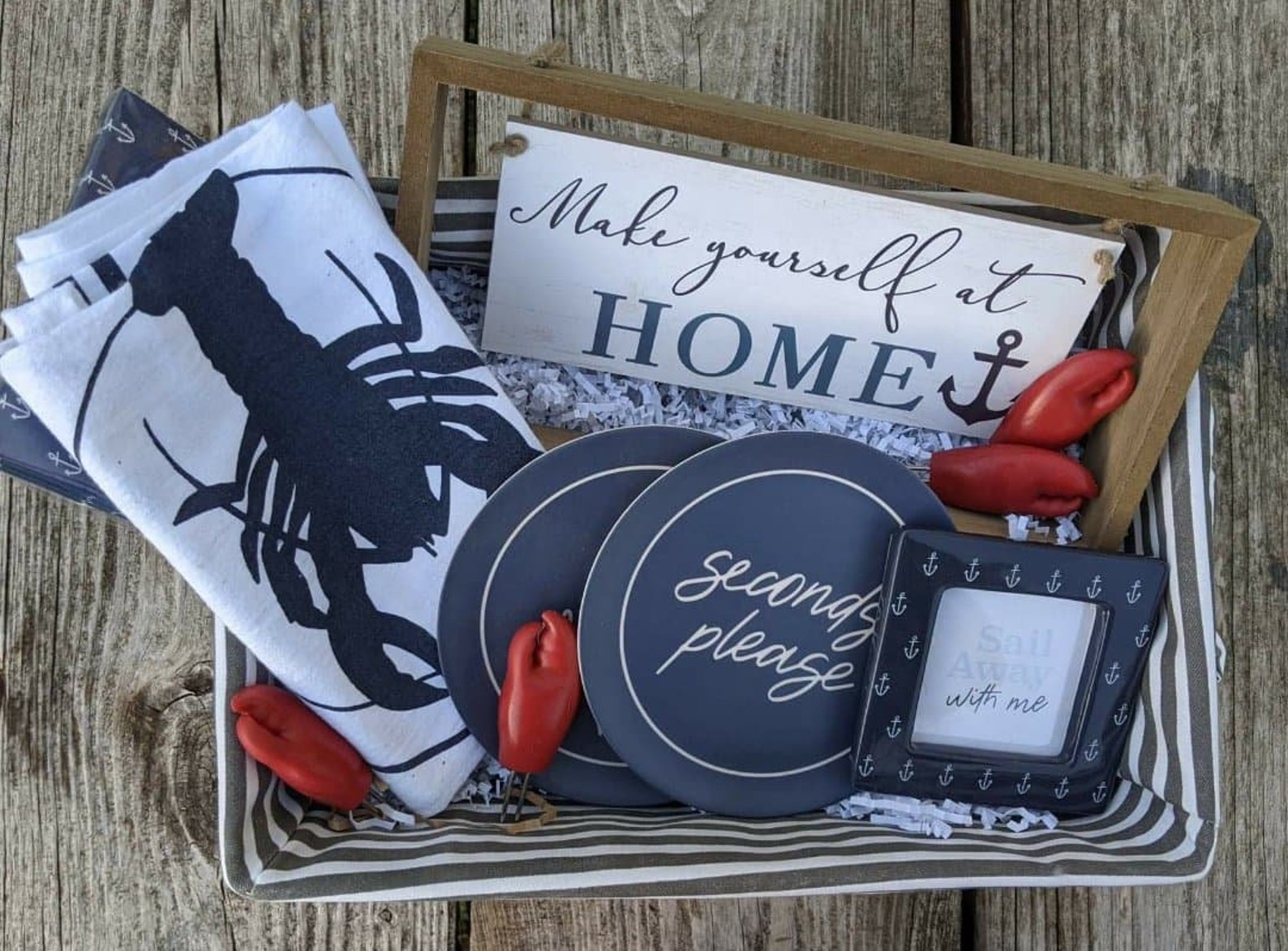 Beach Gift Basket/housewarming Nautical Theme Gift Basket/ Spa Etsy