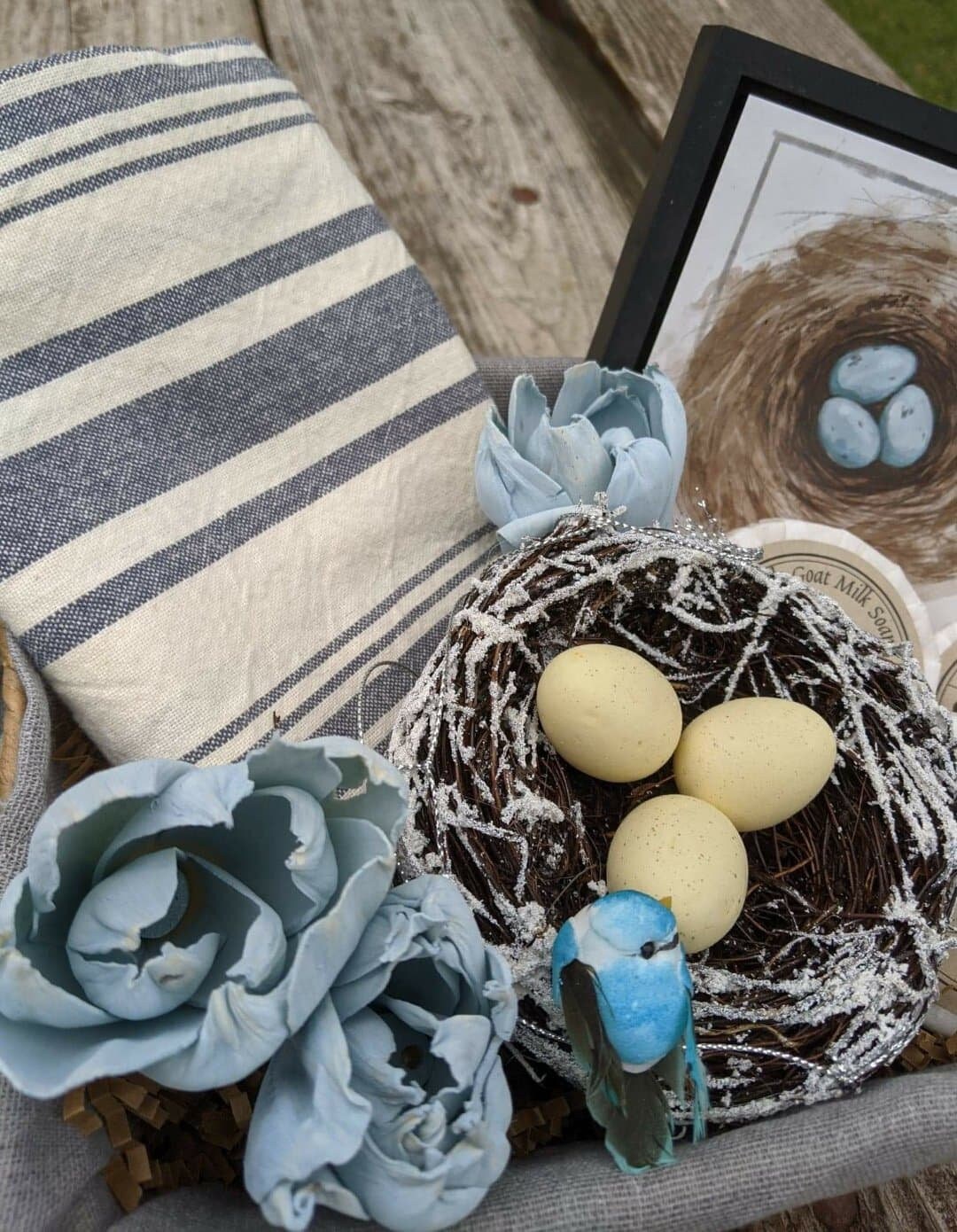 Bird Nest Gift Basket/Nature Gift Basket/ Spa Gift Basket/Goat Etsy