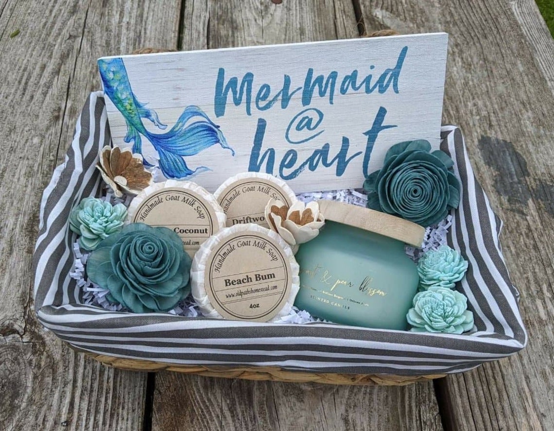 Mermaid Gift Basket/Beach theme Gift Basket/ Spa Gift Etsy