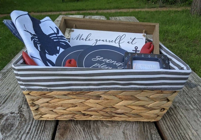 Beach Gift Basket/housewarming Nautical Theme Gift Basket/ Spa Etsy