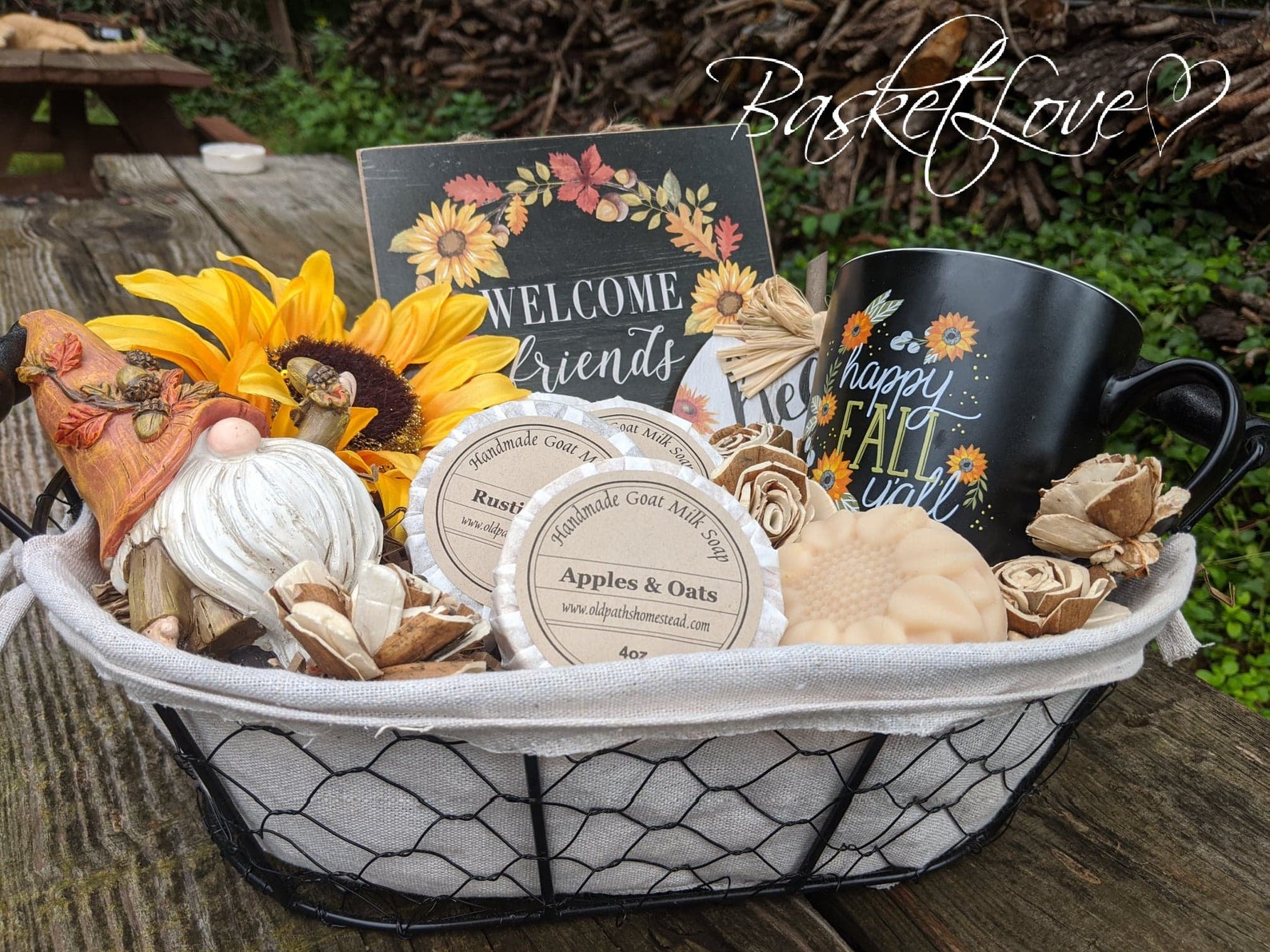 Fall Gift Basket/Large Sunflower Gift Basket/Housewarming Etsy