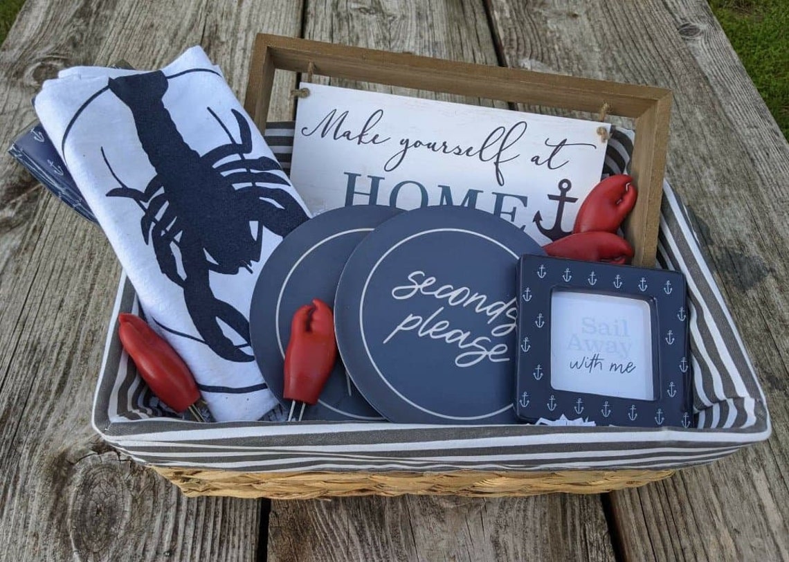 Beach Gift Basket/housewarming Nautical Theme Gift Basket/ Spa Etsy