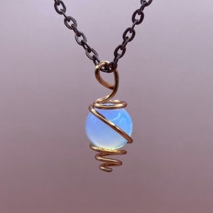 Opal Fidget Necklace- 360 degree movment