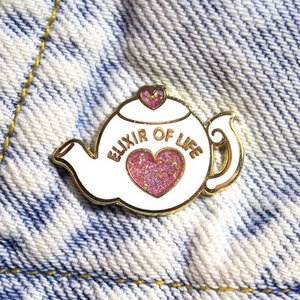 Elixir of Life (Teapot) Hard Enamel Pin | Enamel Pins | Rainbow Pins | Cute Pins | Cartoon Pins | Inspired by Alice in Wonderland