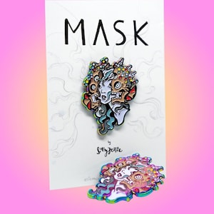 Mermaid Pin | Mermaid Pins | Colorful Mermaid Pins | Rainbow Mermaid Pins | Sea God Pins | Fantasy Mermaid Badge | Sea Mermaid Badges