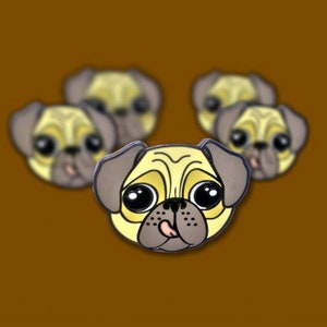 Pug Hard Enamel Pin | Enamel Pins | Rainbow Pins | Cute Pins | Cartoon Pins | Animal Pins | For Dog Lovers | Dog Pins | Adorable Pug Pins