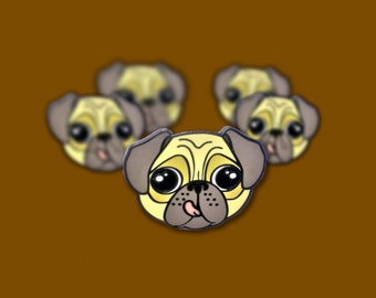 Pug Hard Enamel Pin | Enamel Pins | Rainbow Pins | Cute Pins | Cartoon Pins | Animal Pins | For Dog Lovers | Dog Pins | Adorable Pug Pins