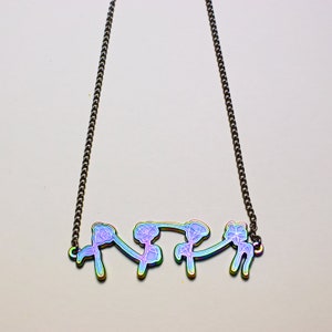 BTS-themed Rainbow Metal Necklace | Metal Necklaces | Alloy Necklaces | K-Pop Merchandise | V | Jungkook | Jimin | SUGA | RM | J-Hope | Jin