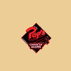 Pop's Chock'lit Shoppe zachte emaille pin | Riverdale | Netflix | Jughead | Archie Andrews | Betty Cooper | Cherylbloesem | Veronica Loge