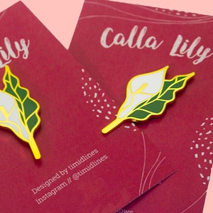 Calla Lily Hard Enamel Pin | Enamel Pins | Hard Enamel Pins | Calla Lily | Botanical Enamel Pins | Garden Themed Enamel Pins | Flower Pins