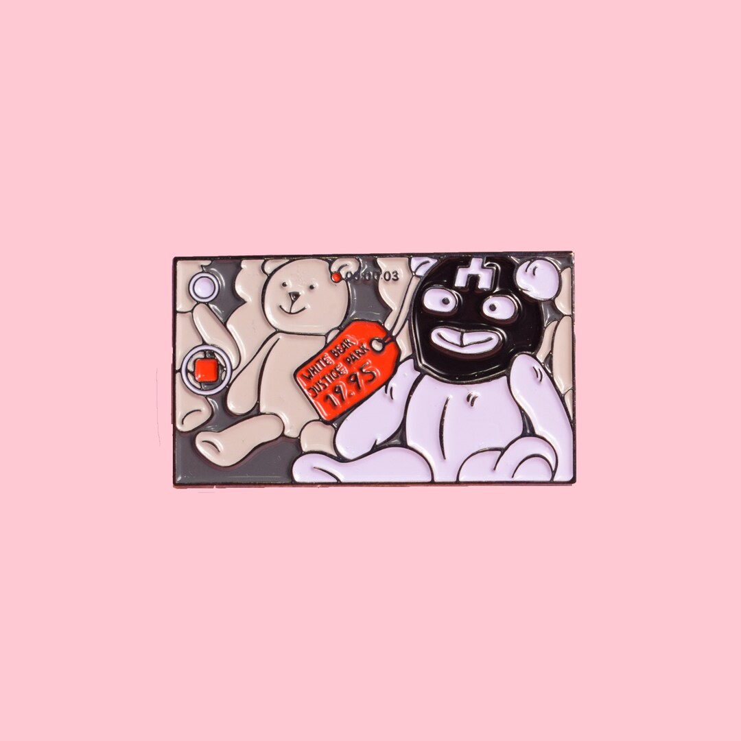 Black Mirror White Bear Soft Enamel Pin Enamel Pins Cute Pins Netflix ...